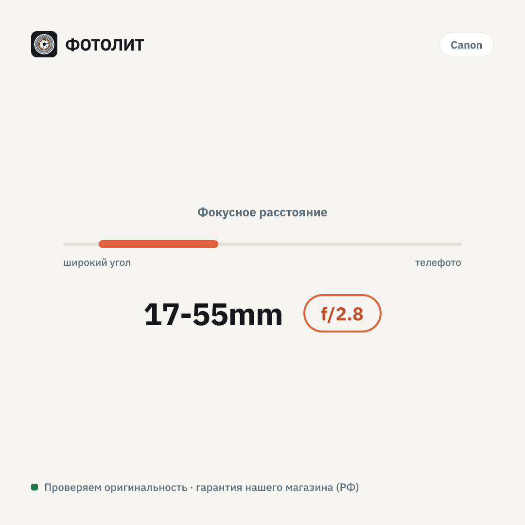 Объектив Canon EF-S 17-55mm f/2.8 IS USM — визуализация характеристик