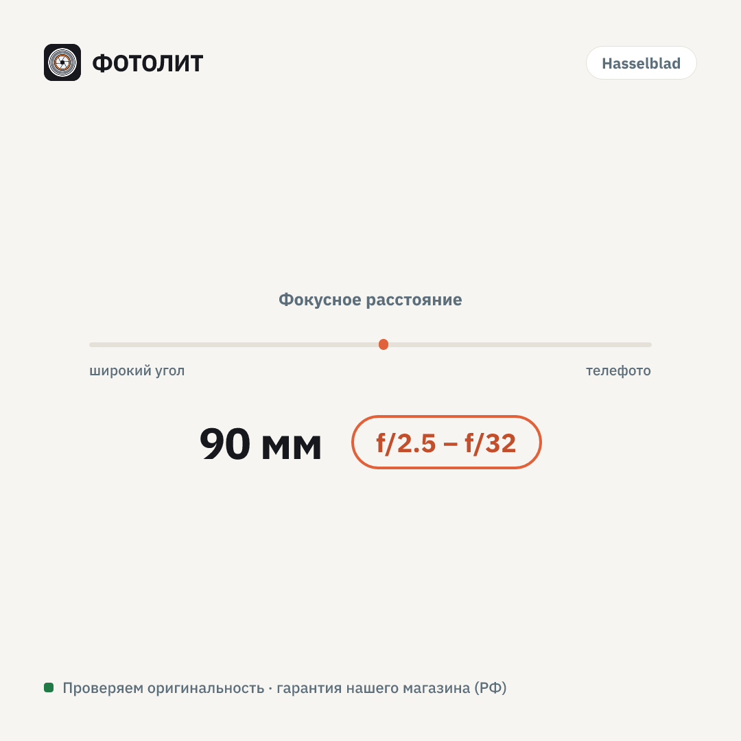 Объектив Hasselblad XCD 90mm f/2.5 V (Hasselblad X) — визуализация характеристик