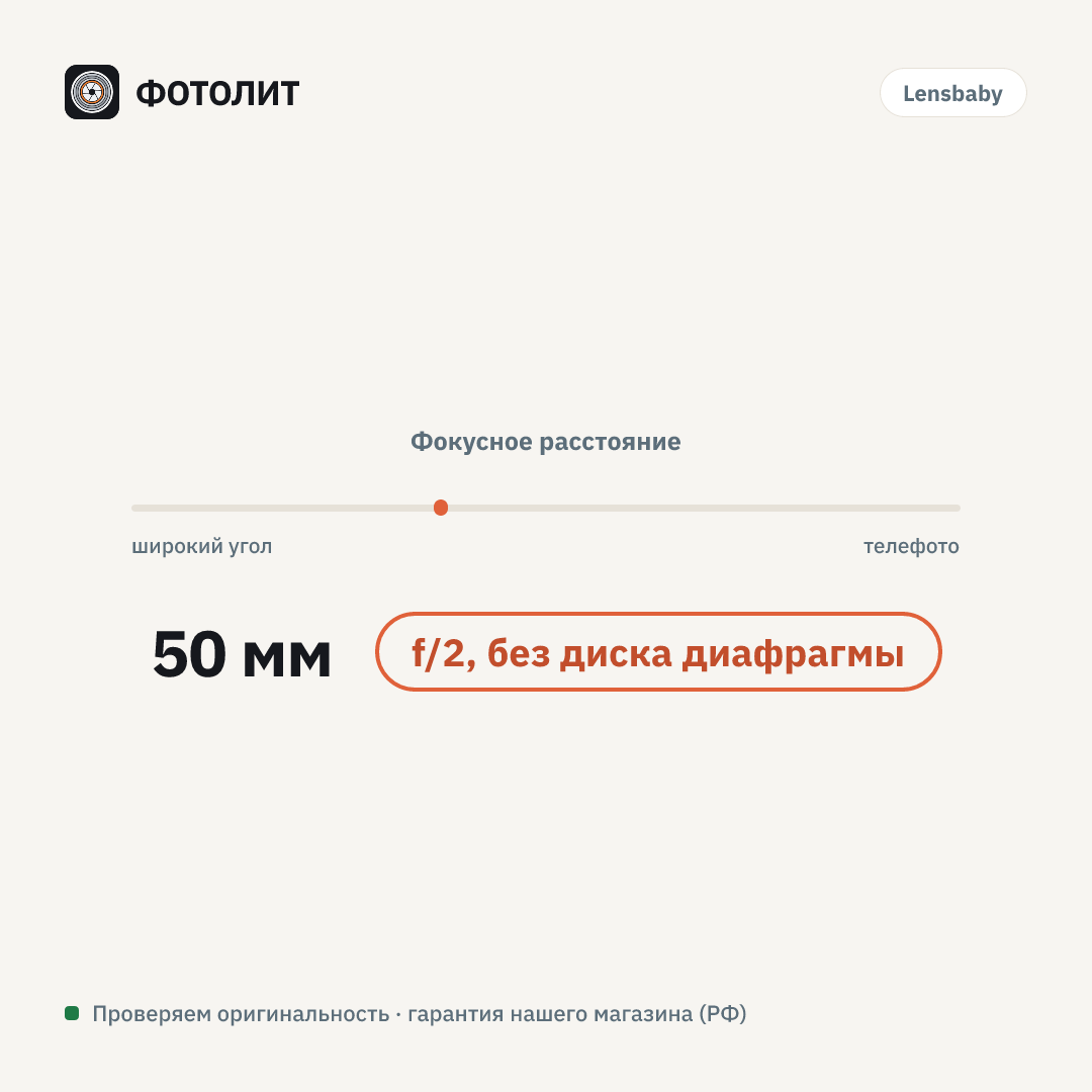 Объектив Lensbaby Composer PRO Double Glass for Sony/Minolta A — визуализация характеристик