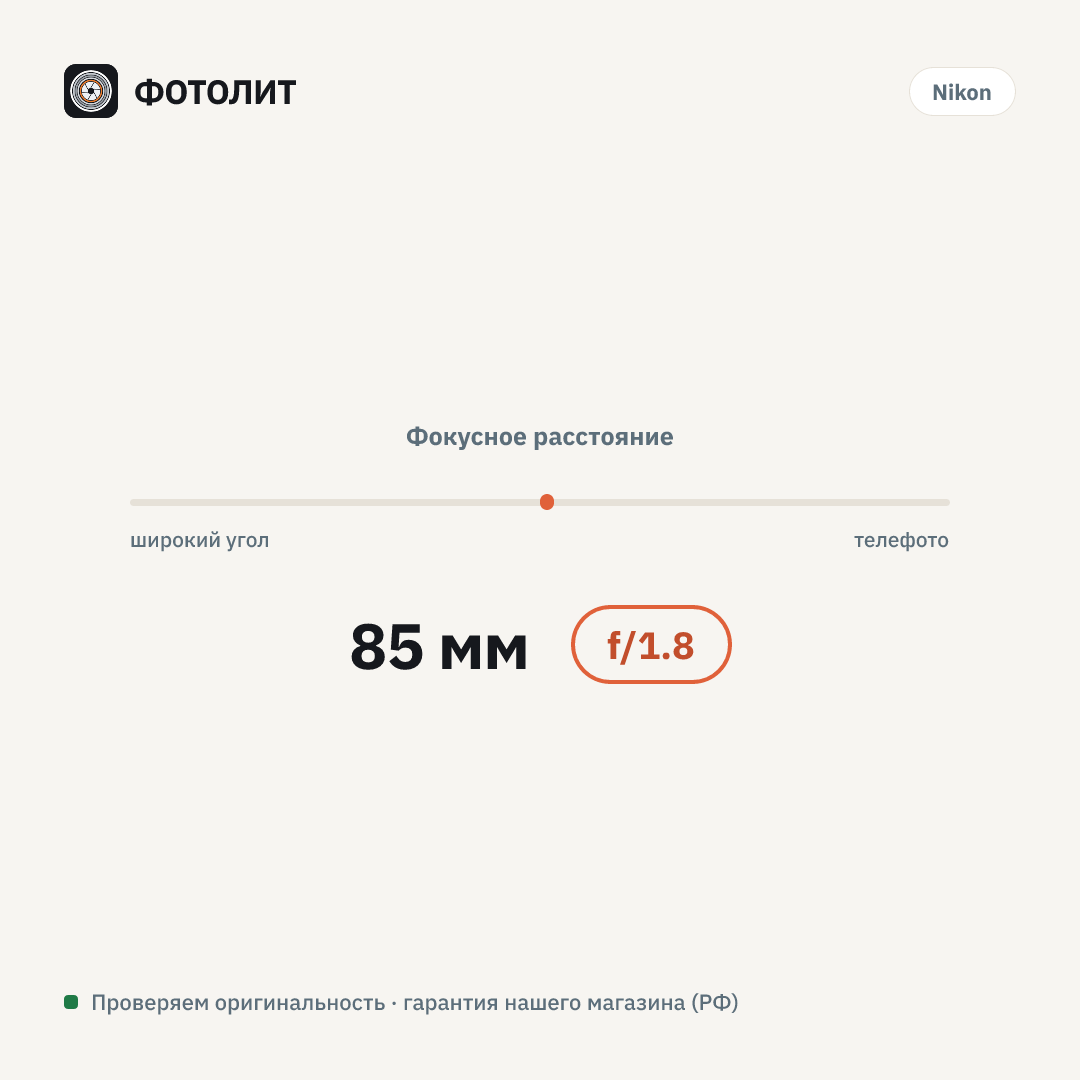 Объектив Nikon 85mm f/1.8S Nikkor Z — визуализация характеристик