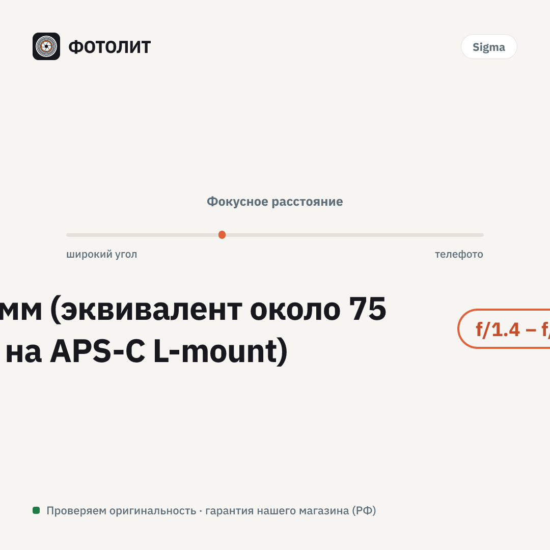 Объектив Sigma 50mm f/1.4 DG HSM Art Leica L-Mount — визуализация характеристик