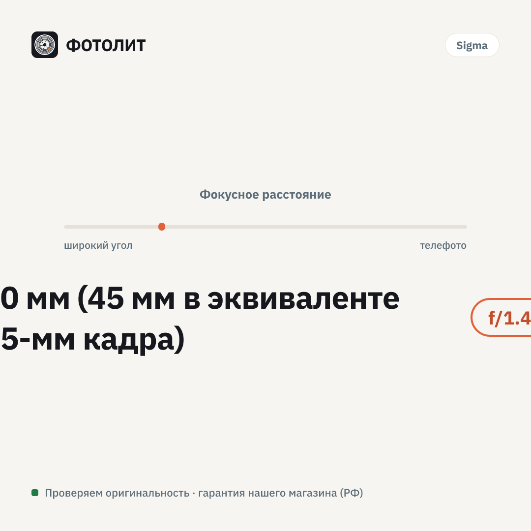 Объектив Sigma AF 30mm f/1.4 DC DN Contemporary Nikon Z — визуализация характеристик