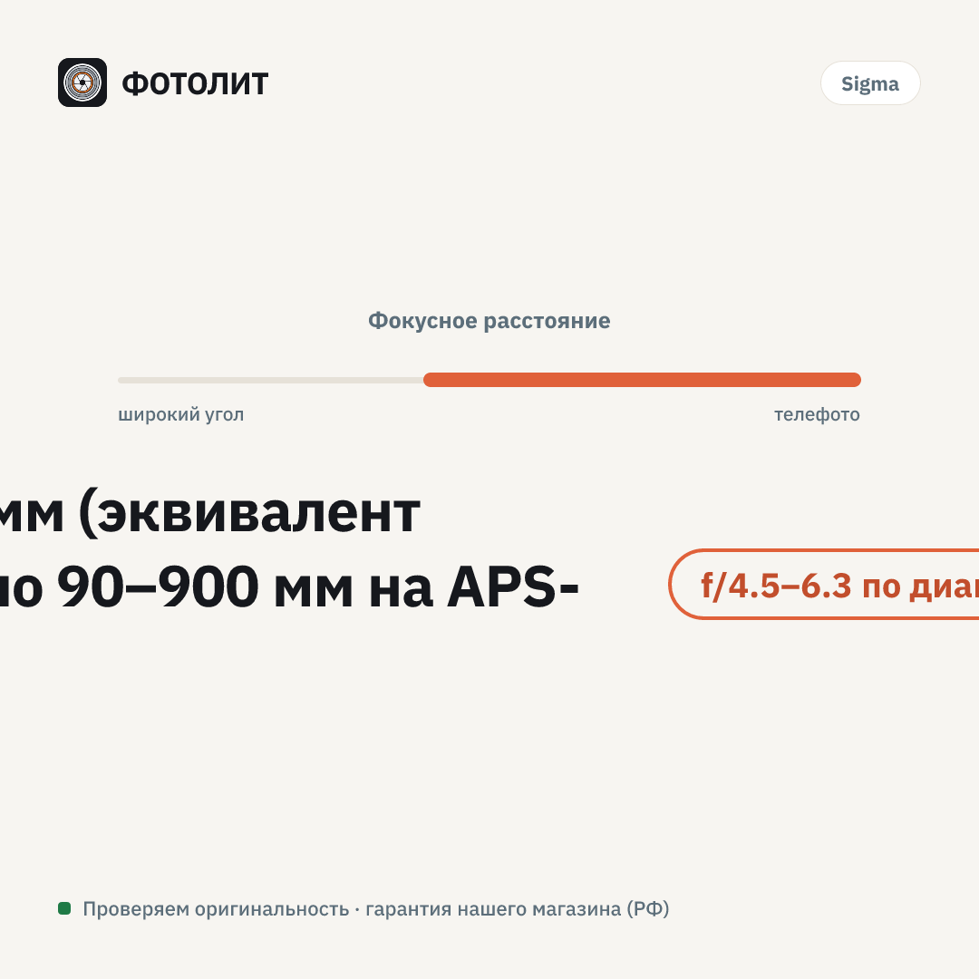 Объектив Sigma AF 60-600mm f/4.5-6.3 DG DN OS Sports Sony E — визуализация характеристик
