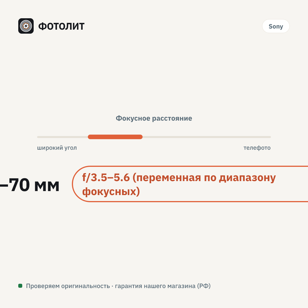 Объектив Sony 28-70mm f/3.5-5.6 OSS (SEL-2870) — визуализация характеристик