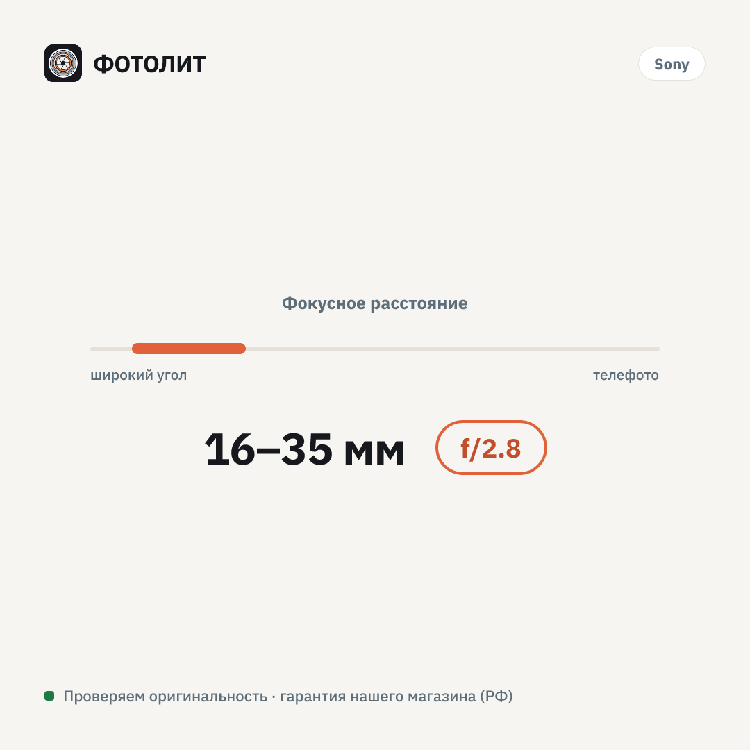 Объектив Sony FE 16-35mm F2.8 GM (SEL1635GM) — визуализация характеристик