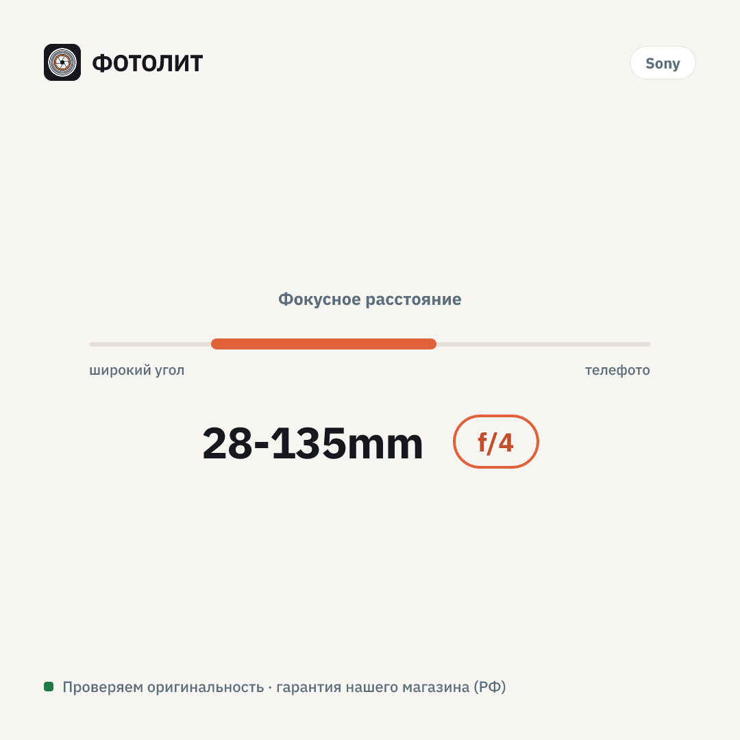 Объектив Sony FE PZ 28-135mm f/4 G OSS (SELP28135G) — визуализация характеристик