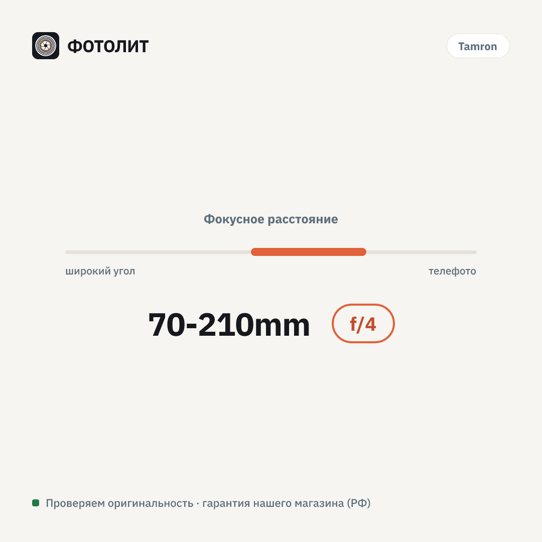 Объектив Tamron 70-210mm f/4 Di VC USD (A034) Canon EF — визуализация характеристик