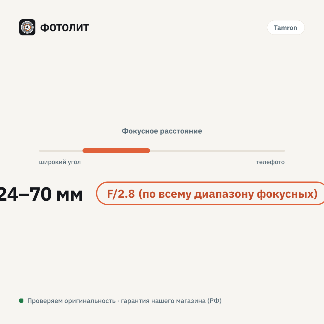 Объектив Tamron SP 24-70mm F/2.8 Di VC USD G2 Canon (A032E) — визуализация характеристик