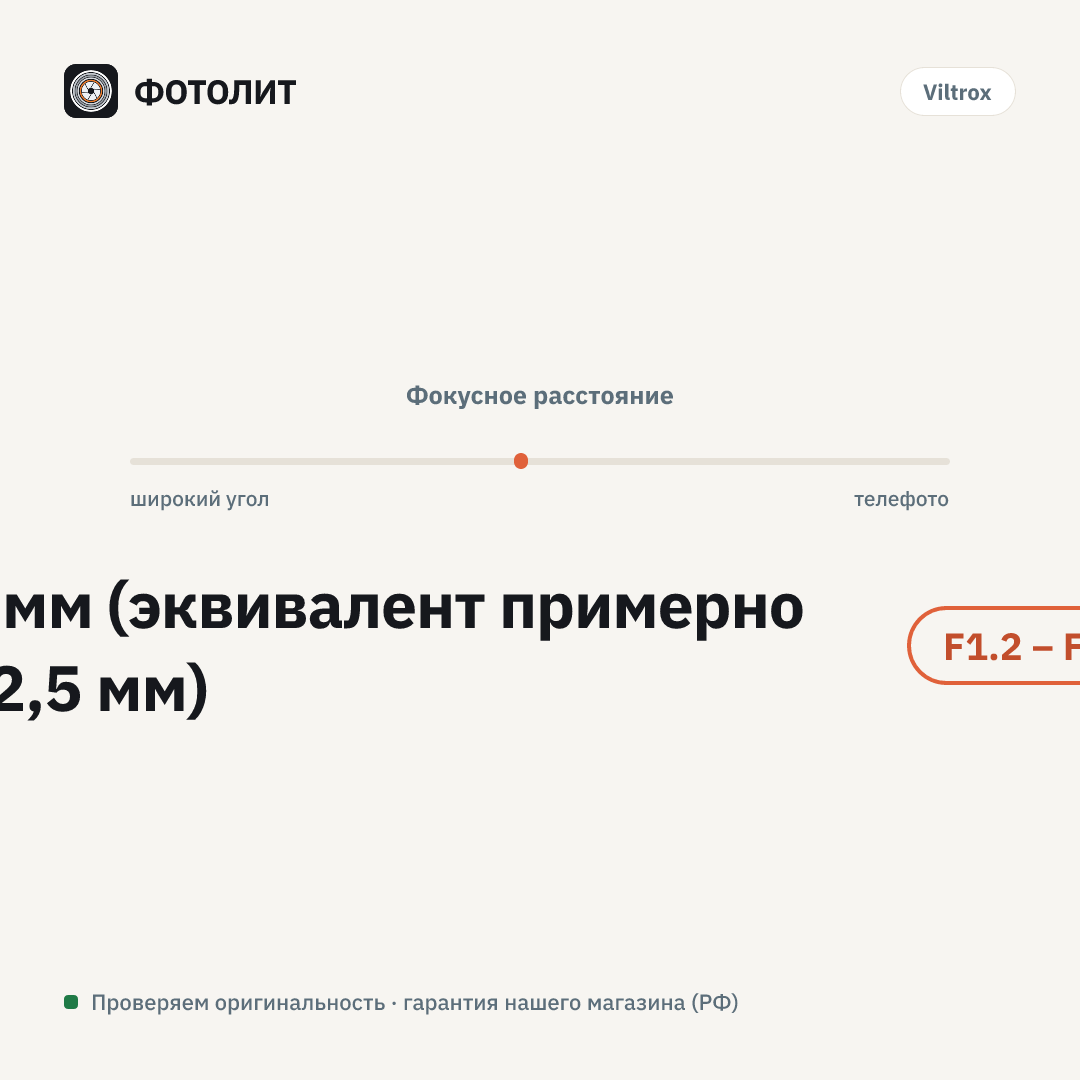 Объектив Viltrox AF 75/f1.2 E Pro для Sony E-Mount — визуализация характеристик