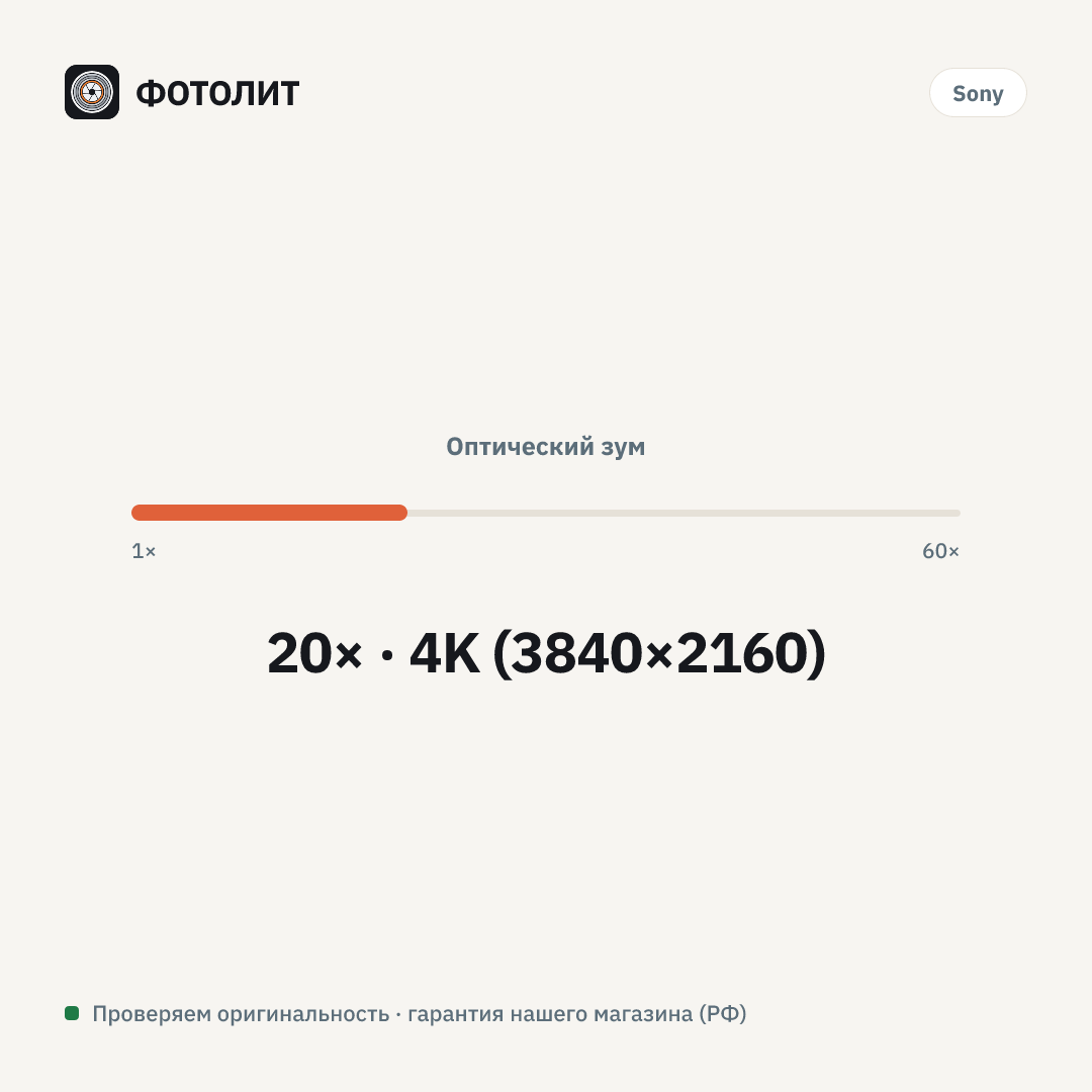 Видеокамера Sony FDR-AX45A — визуализация характеристик