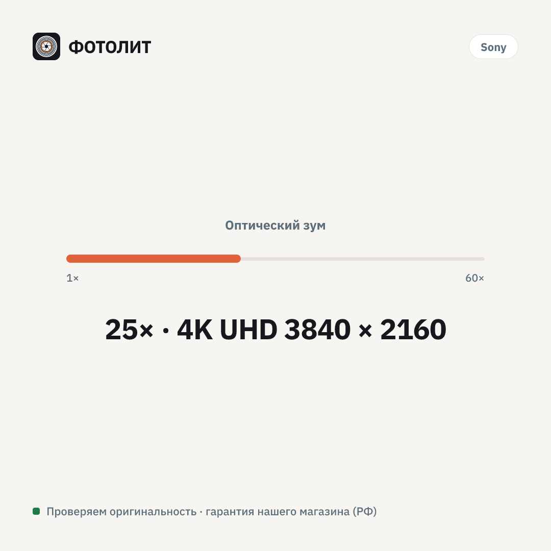 Видеокамера Sony PXW-Z190 — визуализация характеристик