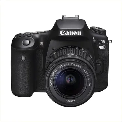 Фотоаппарат Canon EOS 90D Kit EF-S 18-55mm f/3.5-5.6 IS STM, черный — фото 1