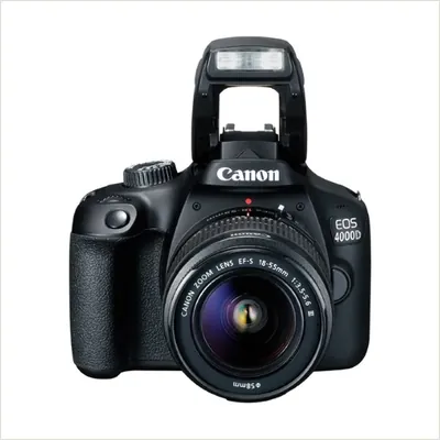 Фотоаппарат Canon EOS 4000D Kit EF-S 18-55mm f/3.5-5.6 DC III, черный — фото 1