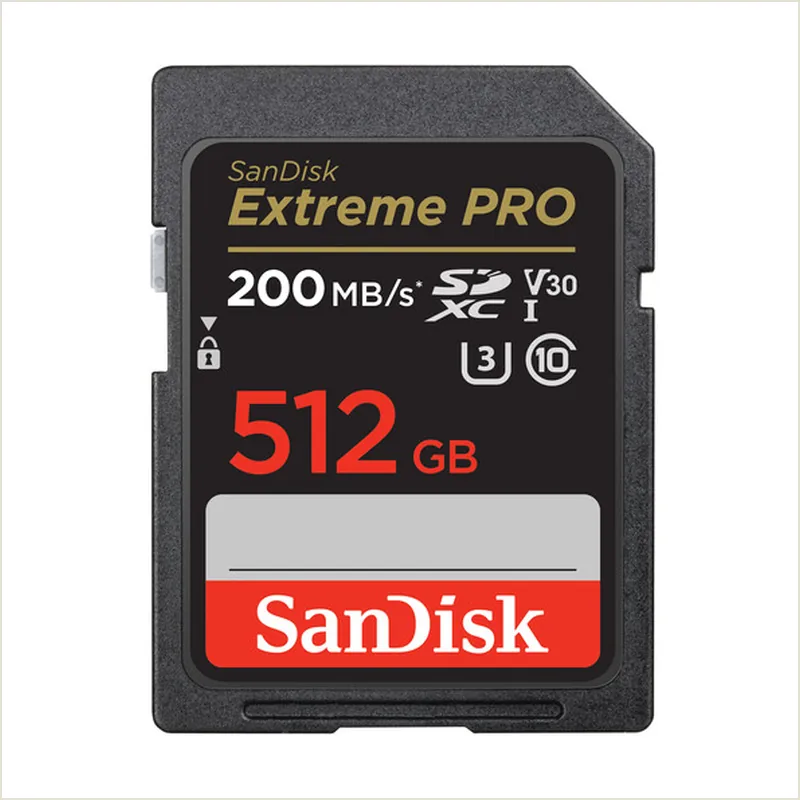 Карта памяти SanDisk SDXC 512GB Extreme Pro UHS-I V30 U3 200/140 MB/s