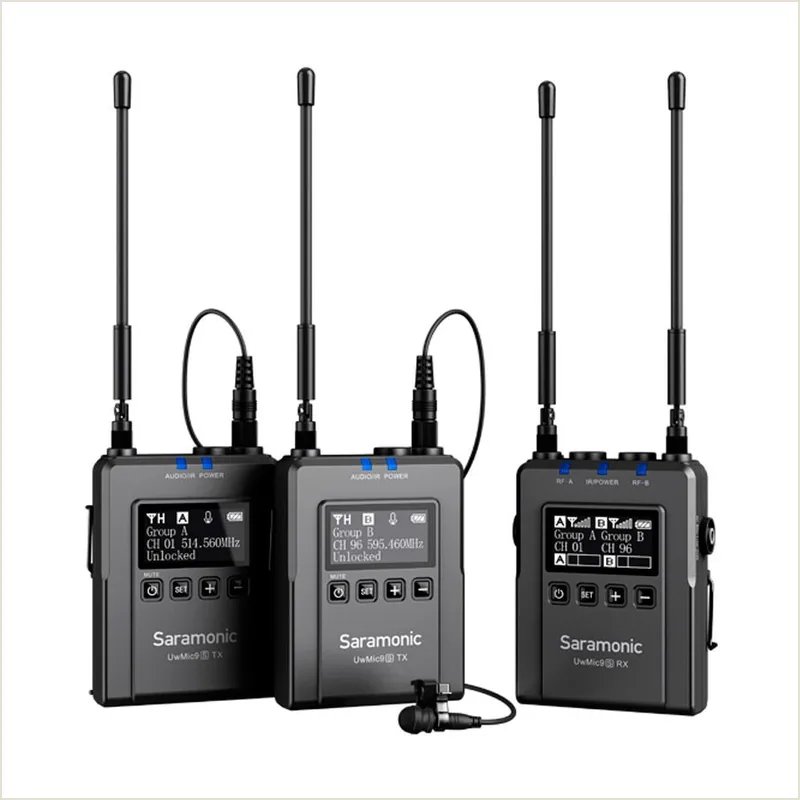 Saramonic UwMic9s Kit2 Mini (RX9S+TX9S+TX9S) приемник и 2 передатчика с DK3A микрофонами