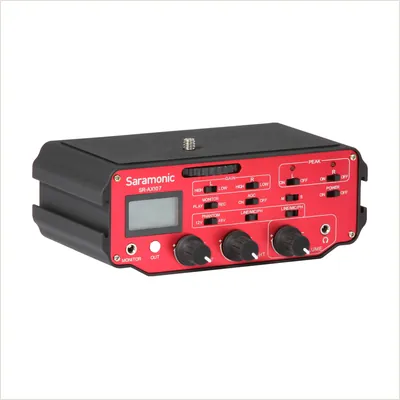 Saramonic SR-AX107 накамерный микшер с предусилителем (1 стерео-вход RCA, 2 моно-входа XLR) — фото 1