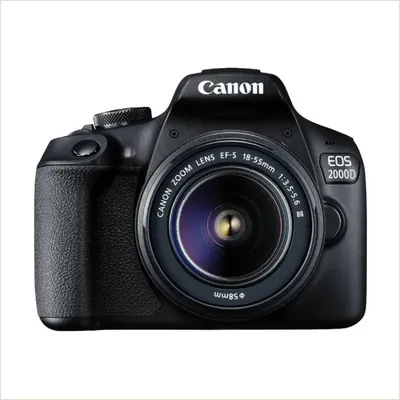 Фотоаппарат Canon EOS 2000D Kit EF-S 18-55mm f/3.5-5.6 III, черный — фото 1