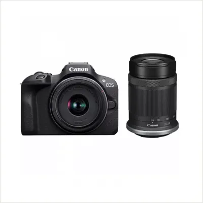 Фотоаппарат Canon EOS R100 Kit RF-S 18-45mm IS STM+RF-S 55-210mm IS STM — фото 1