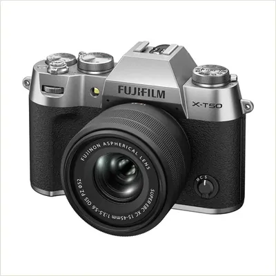 Фотоаппарат Fujifilm X-T50 Kit Fujinon XC 15-45mm f/3.5-5.6, серебристый — фото 1