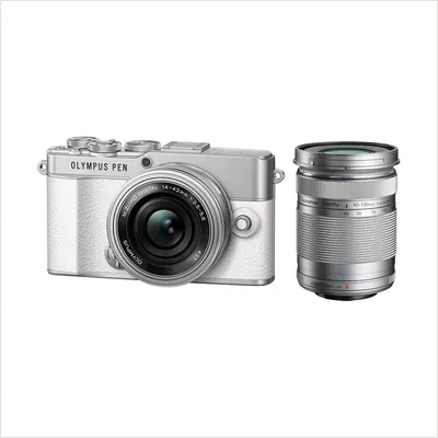 Фотоаппарат Olympus Pen E-P7 Kit 14-42 EZ + 40-150 White — фото 1