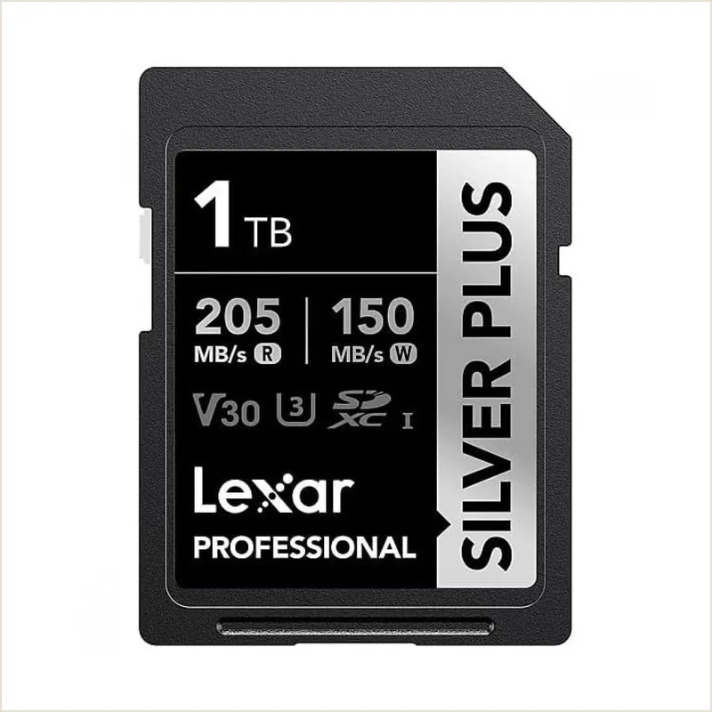 Карта памяти Lexar Professional Silver Plus 1TB SDXC, UHS-I U3 V30 4K 205/150