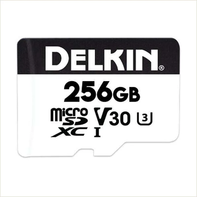 Карта памяти Delkin Devices Hyperspeed microSDXC 256GB UHS-I U3 V30, R/W 100/75 МБ/с c SD адаптером