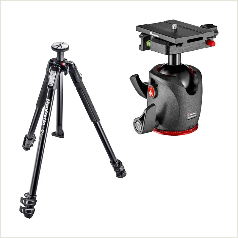 Штатив с головкой Manfrotto MT190X3-BDL штатив MT190X3 с головой MHXPRO-BHQ6, алюминий, черный