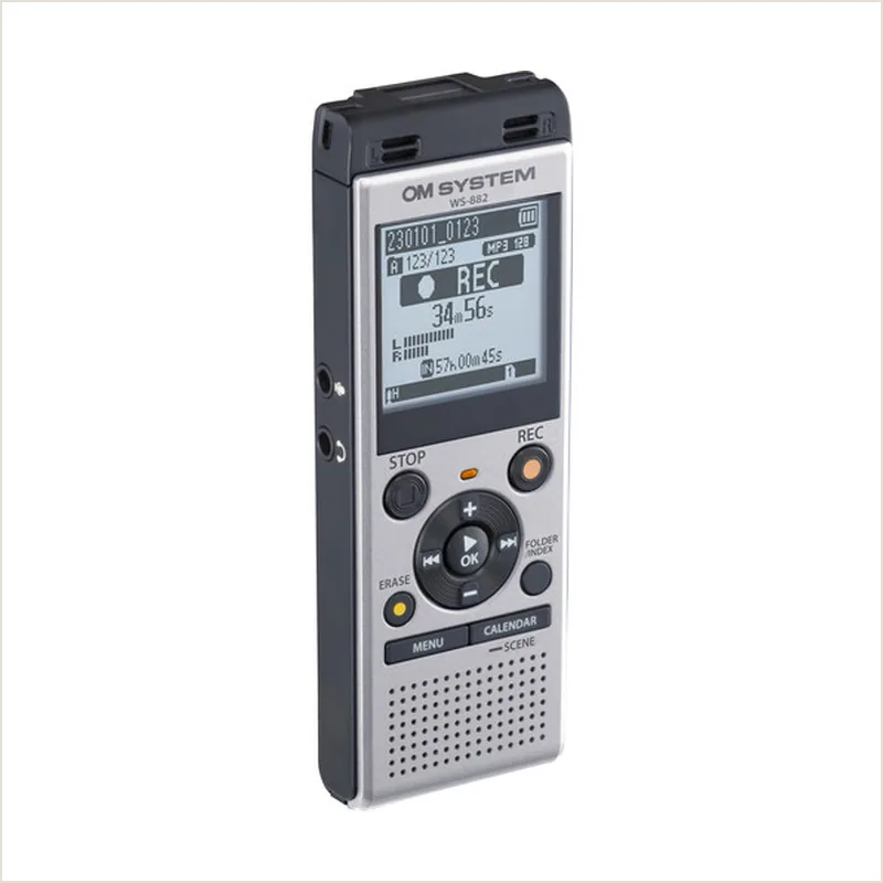 Диктофон OM System WS-882 + ME52 (4GB) стерео серебристый с микрофоном