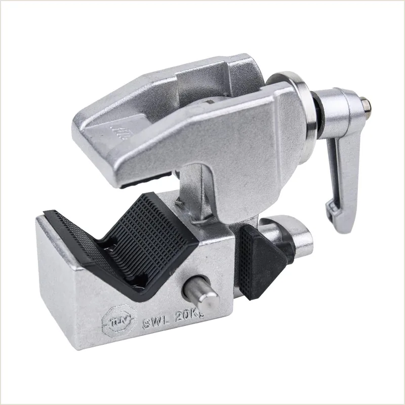 Зажим KUPO KCP-710 CONVI CLAMP SILVER W/RATCHET HANDLE & KCP-7SDL SADDLE