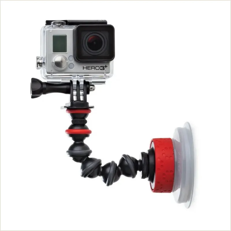 Держатель на присоске JOBY Suction Cup & GorillaPod Arm (черный/красный)