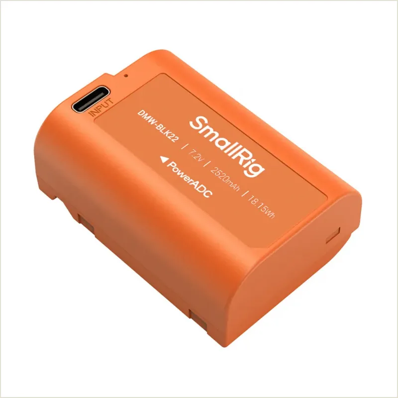 SmallRig 4979 Аккумулятор литий-ионный DMW-BLK22 USB-C Rechargeable Camera Battery (Orange)