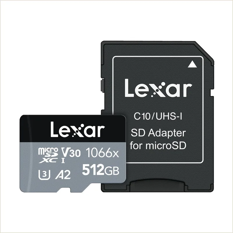 Карта памяти Lexar Professional 1066x microSDXC 512Gb UHS-I U3 V30 A2 + ADP 160/120 MB/s (LMS1066512G-BNANU)