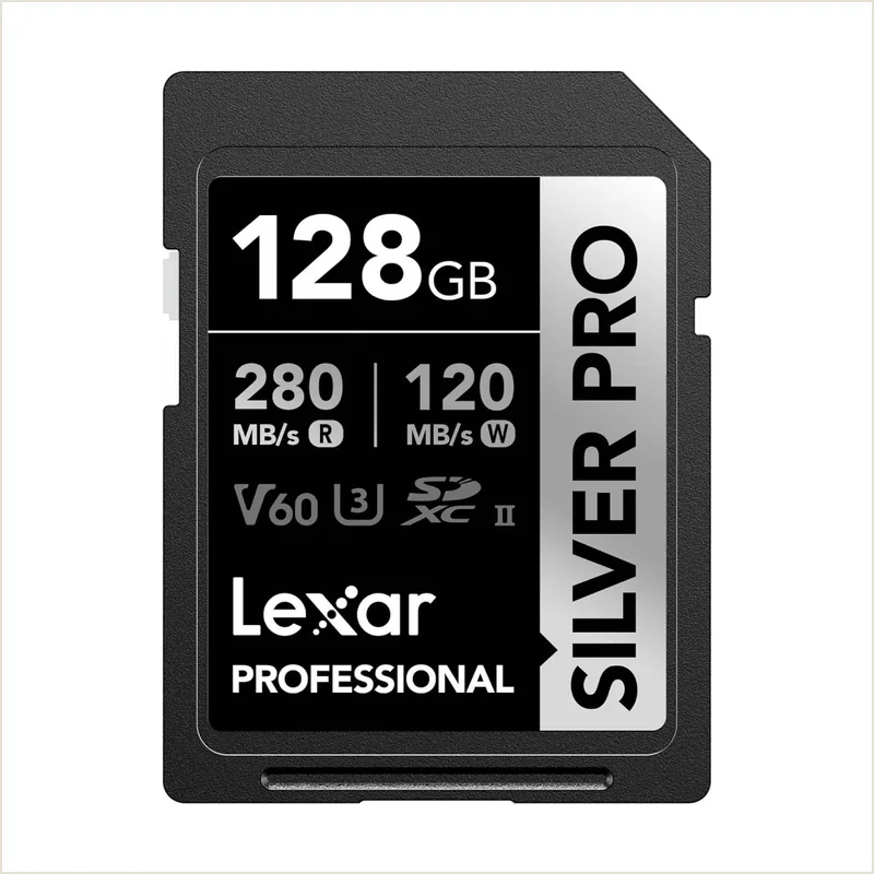 Карта памяти Lexar SDXC 128GB Professional Silver Pro UHS-II U3 V60 280/120 MB/s
