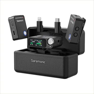 Радиосистема Saramonic Ultra 01 (TX+TX+RX) приёмник + 2 передатчика универсальная, чёрная — фото 1