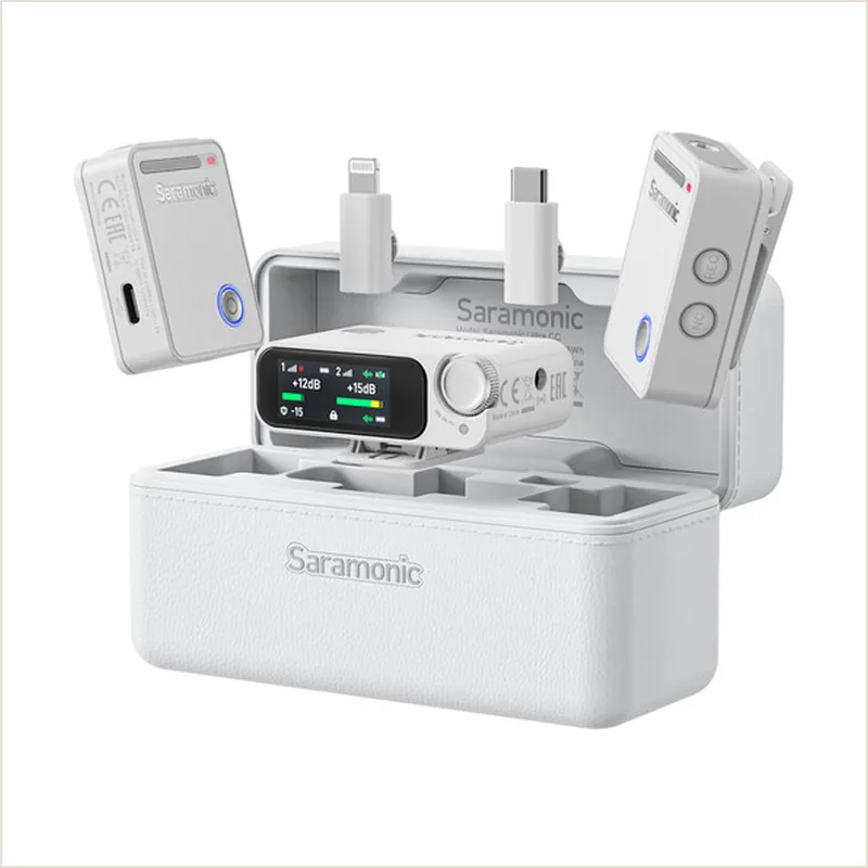 Радиосистема Saramonic Ultra 02 (TX+TX+RX) приемник + 2 передатчика универсальная, белая
