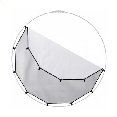 Ткань для отражателя Halo Lastolite LR3332 HaloCompact, серебро/белый — фото 1