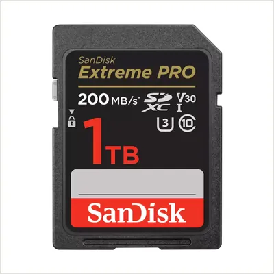 Карта памяти SanDisk Extreme Pro SDXC UHS-I Class 3 V30 200/140 MB/s 1Tb SDSDXXD-1T00-GN4IN — фото 1
