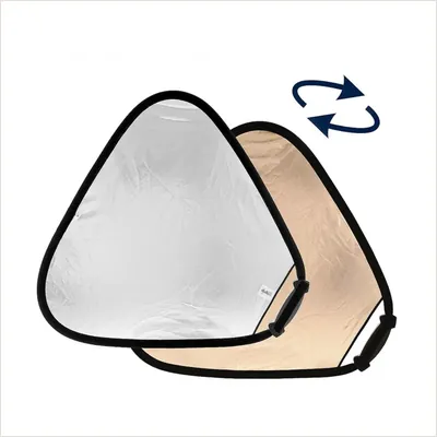 Отражатель Lastolite LR3636 Trigrip 75см Sunfire/Silver треугольный — фото 1