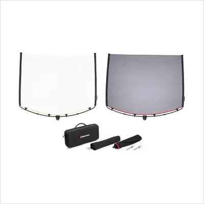 Manfrotto LR1912 Комплект из двух складных флагов с шифт-адаптерами 60х91см (24"x36") — фото 1