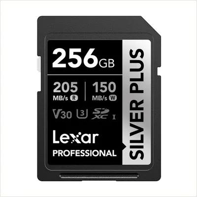 Карта памяти Lexar 256GB Professional SILVER PLUS SDXC UHS-I C10 V30 U3 (205/150MB/s) — фото 1