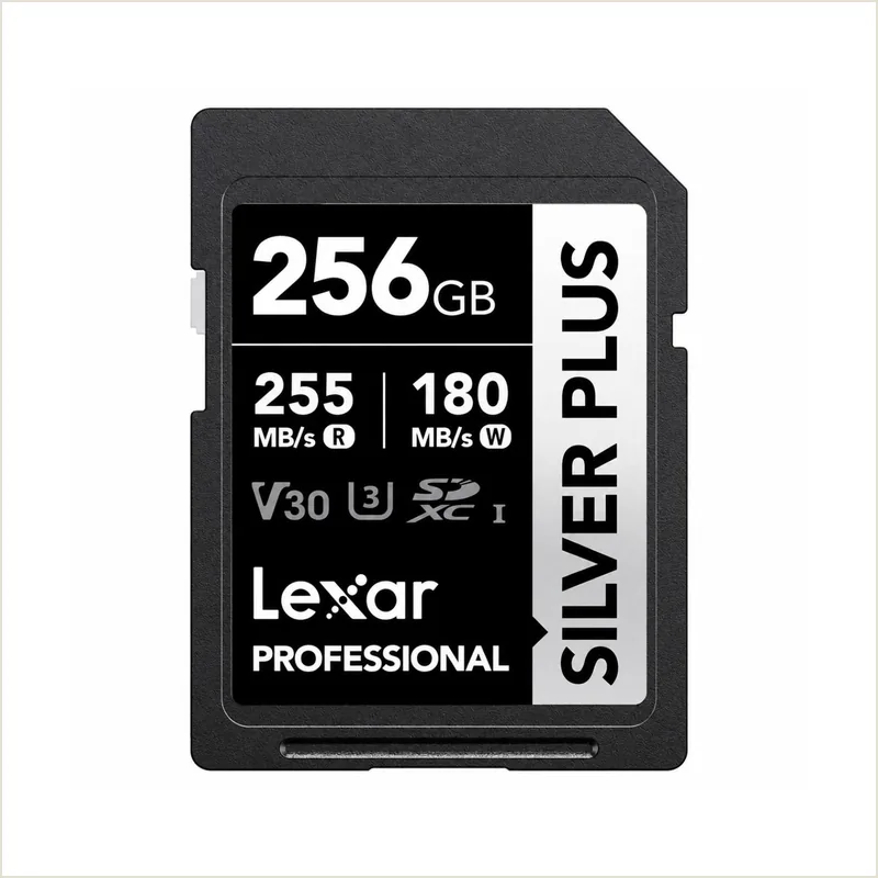 Карта памяти Lexar 256GB Professional SILVER PLUS SDXC UHS-I C10 V30 U3 (255/180MB/s)