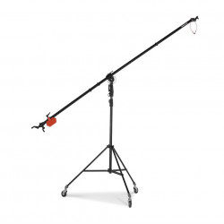 Стойка "журавль" Manfrotto 025BS 1 секция / 200 см / 5 кг с колесами алюминиевая черная