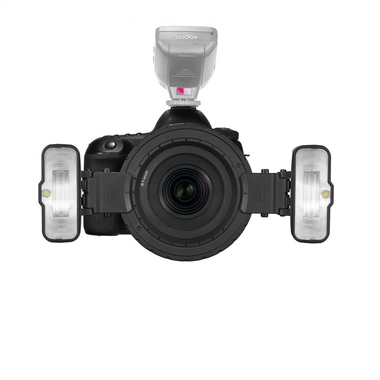 Макровспышка биполярная Godox MF12 kit с синхронизатором для Сanon