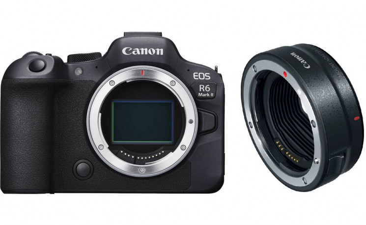 Фотоаппарат Canon EOS R6 Mark II Body адаптер EF-EOS R, черный